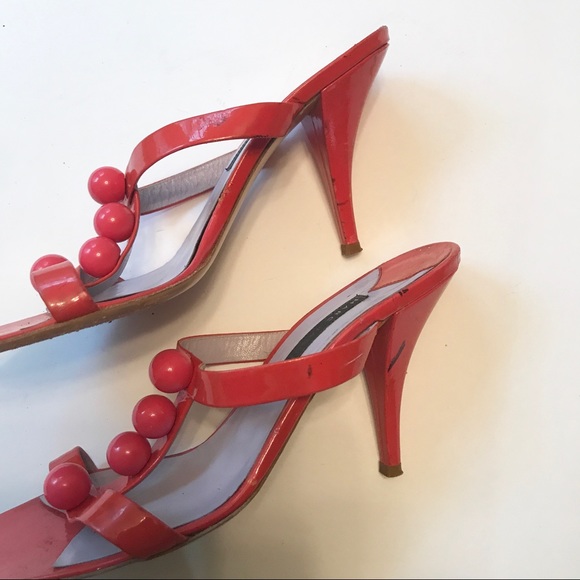 Marc Jacobs hot pink patent mule heels - Picture 2 of 6